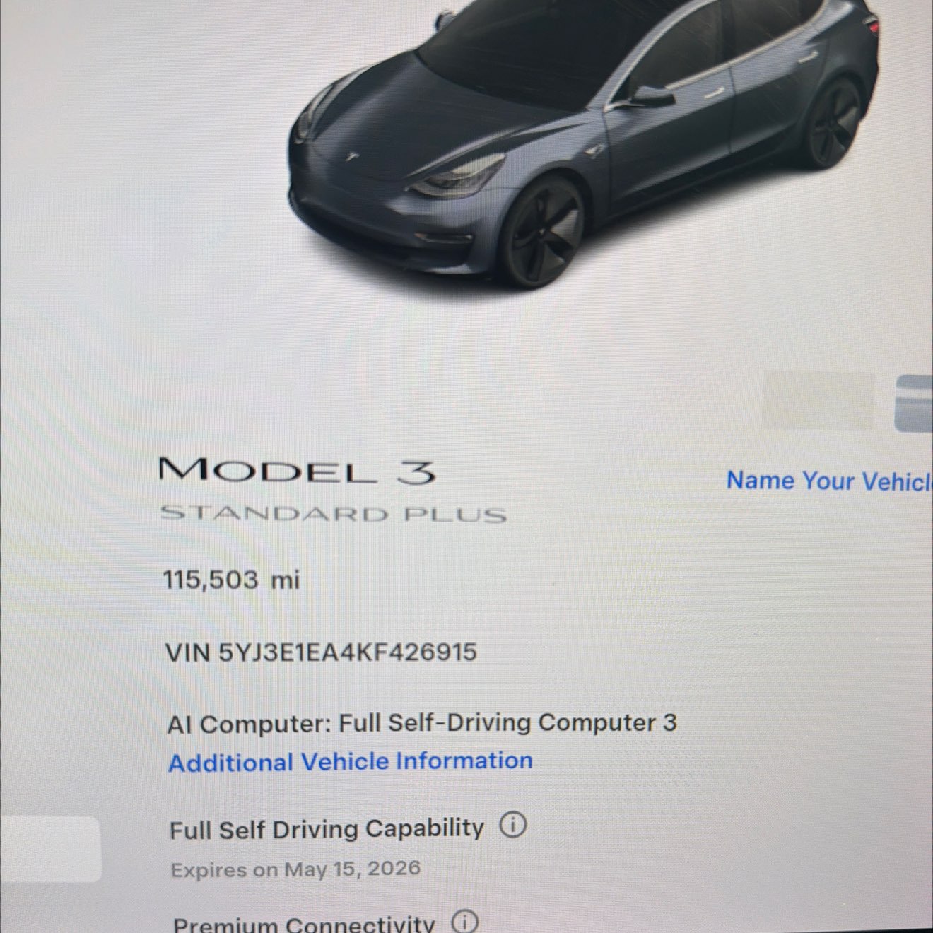 2019 Tesla Model 3 Standard Range