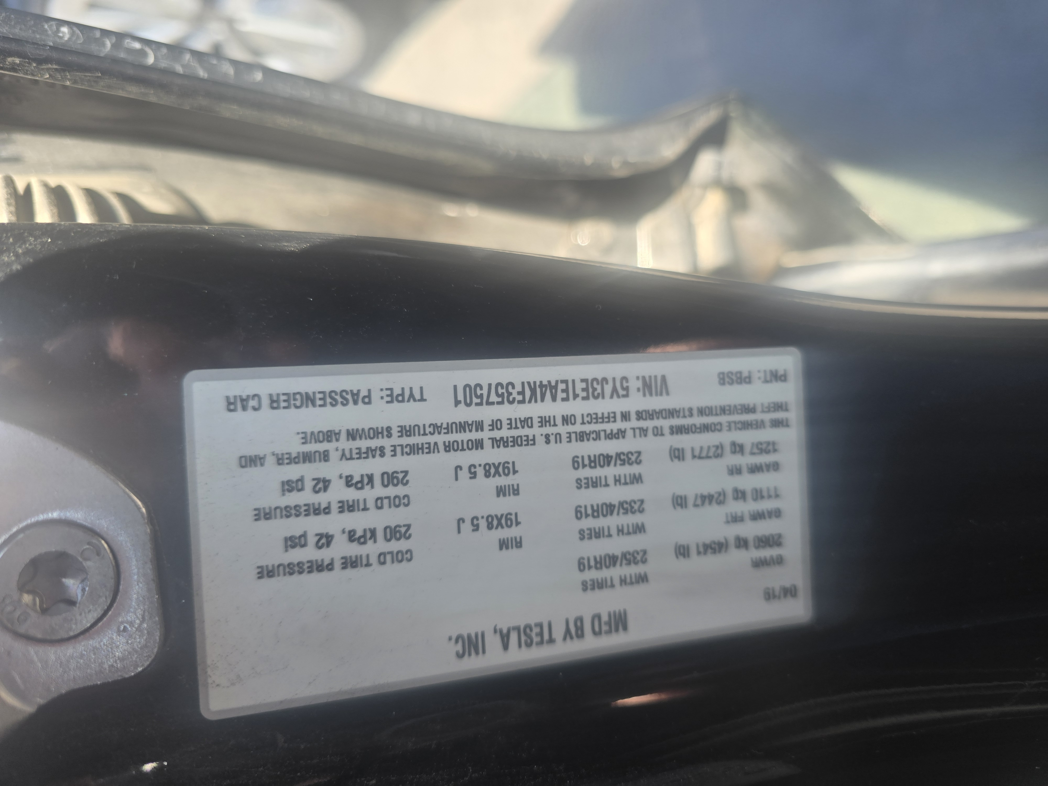 2019 Tesla Model 3 Standard Range Plus